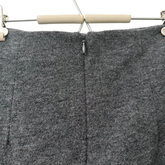 Club Monaco Dark Gray Wool Blend Scalloped Pencil Skirt Womens Size 0 - Picture 6 of 6